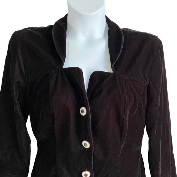 La Belle Black Long Sleeve Button Down Jacket Blazer Size 13 - Picture 2 of 12